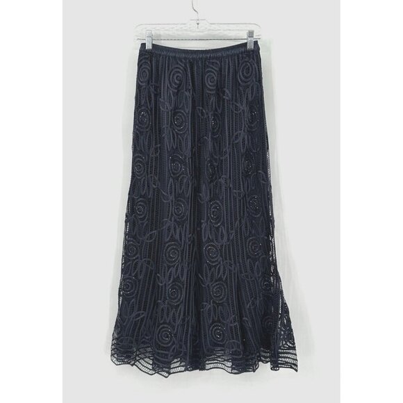 SOULMATES 3 piece set skirt jacket shell silk formal beaded evening graphite L - Picture 14 of 16